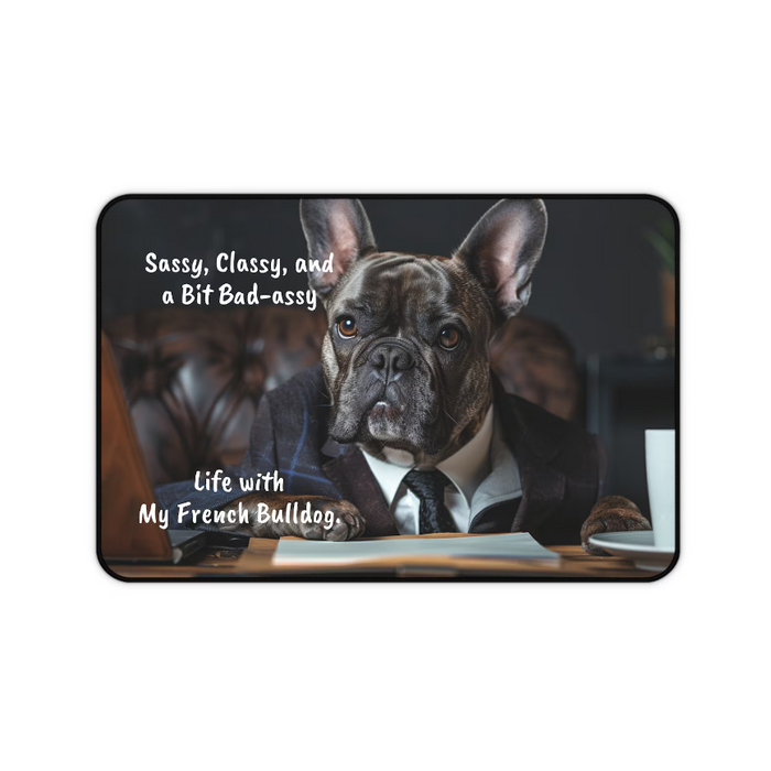 French Bulldog: Sassy and Sweet Desk Mat