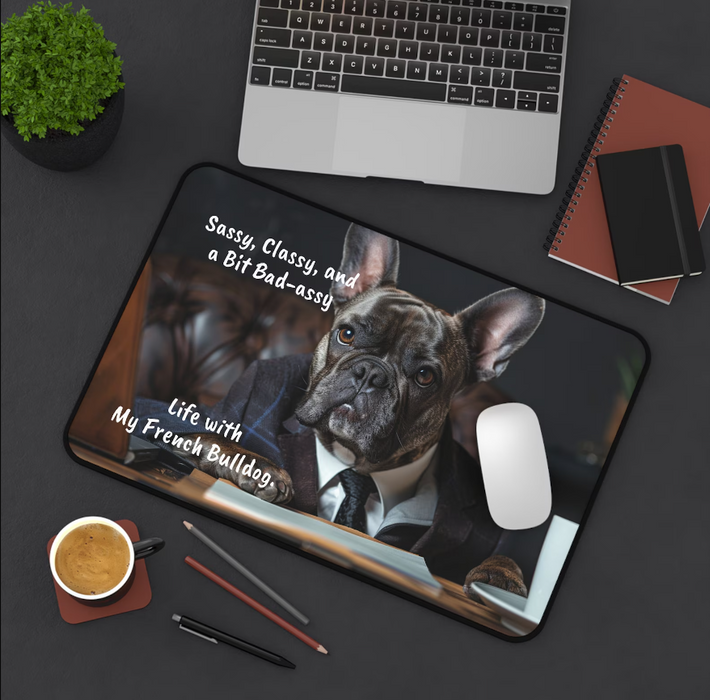 French Bulldog: Sassy and Sweet Desk Mat