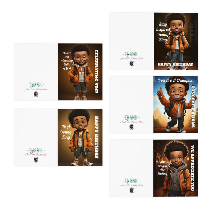 Introducing Cards So Powerful (Part 7) Young Kings: Empowering Birthday Greeting Cards (5-Pack)